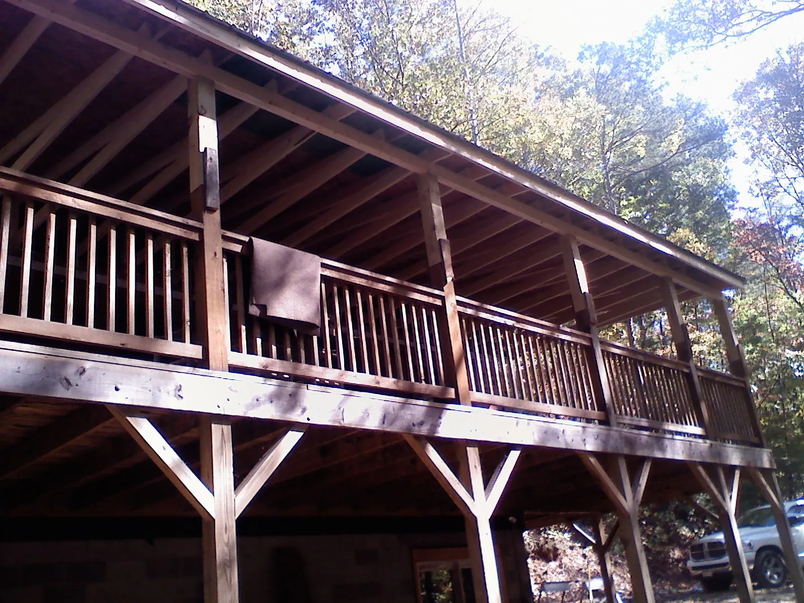Timber framing under a new elevated porch and deck — Roof Leak Repair in Buckeye by Roofing Brothers